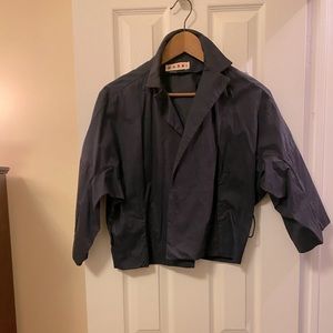 Marni $1 400 Open Front Dark Navy Jacket Gorgeous